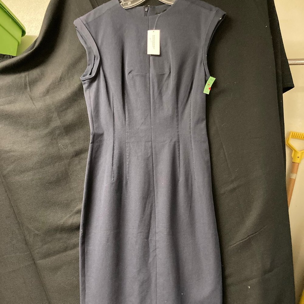 Navy Cap Sleeve Dress